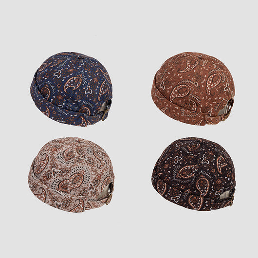 Sombrero de Cuero Vintage Cashew Flower - Estilo Yuppie Melon - Image 7