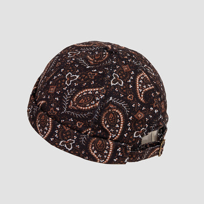 Sombrero de Cuero Vintage Cashew Flower - Estilo Yuppie Melon - Image 3