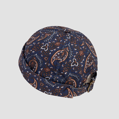 Sombrero de Cuero Vintage Cashew Flower - Estilo Yuppie Melon - Image 6