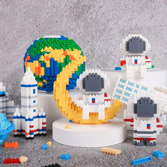 Bloques de Construcción Mini Astronautas DIY Creativos para Niños