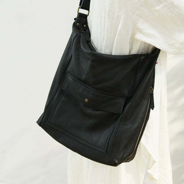 Bolso de Hombro Mujer Piel de Becerro Gran Capacidad - Bolsa Mensajero Práctica