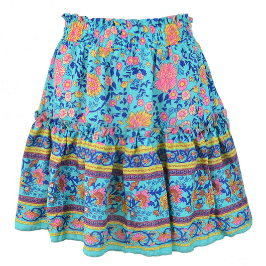 Falda Bohemia Floreada de Cintura Alta con Volantes y Pliegues en A - Image 17