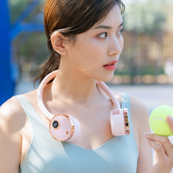 Ventilador Portátil de Cuello con Pantalla Digital y Batería de Gran Capacidad