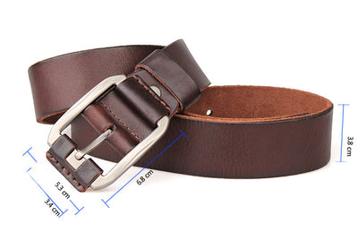 Cinturón de Cuero para Hombre con Hebilla de Pasador Pidai - Image 14