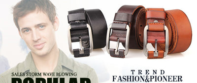 Cinturón de Cuero para Hombre con Hebilla de Pasador Pidai - Image 15