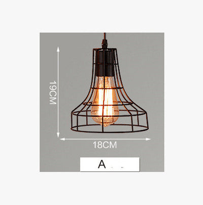 Lámpara Colgante Industrial Hierro Forjado Estilo Loft Nórdico Retro - Image 3