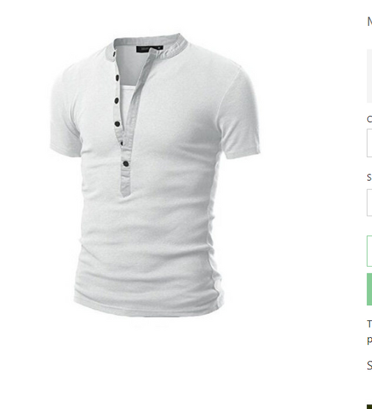 Camiseta Slim Fit con Costuras en Cuello para Hombre