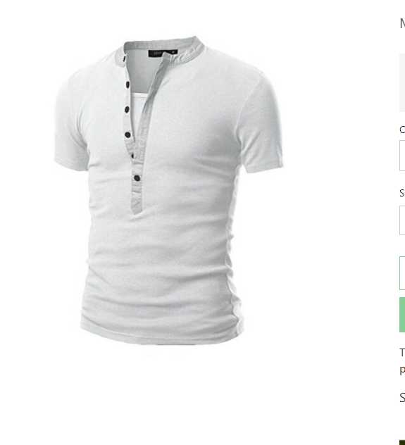 Camiseta Slim Fit con Costuras en Cuello para Hombre
