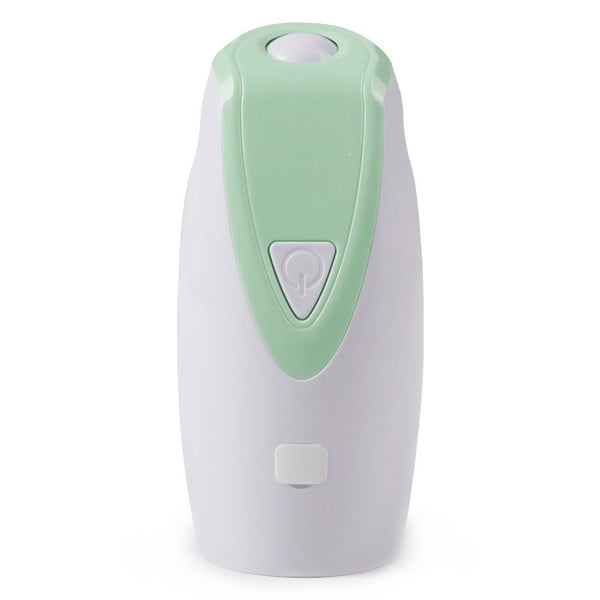 White and light green automatic laser cat toy with a power button, designed to provide interactive entertainment for cats. - Image 5