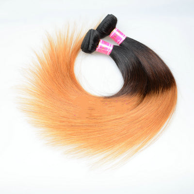 Peluca de cabello liso tejido a mano para mujeres - Image 4