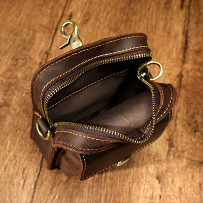 Bolso Mensajero de Cuero Curtido a Mano - Image 7