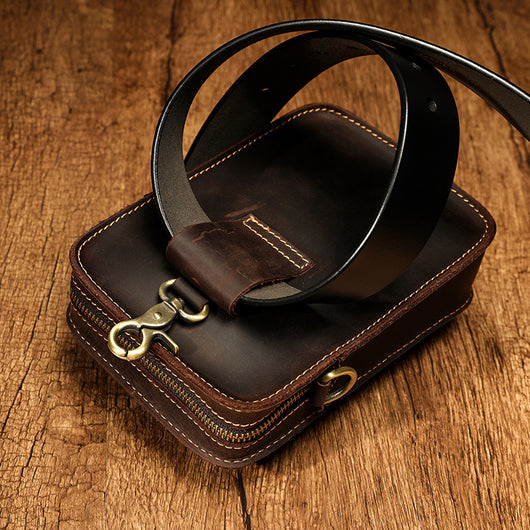 Bolso Mensajero de Cuero Curtido a Mano - Image 10
