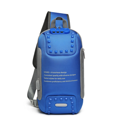Bolsa Mensajero Pecho Hombre Marca Tendencia Estilo Urbano - Image 11
