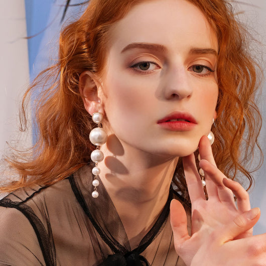 Aretes Grandes Flores de Perla - Accesorios de Temperamento para Damas - Image 20