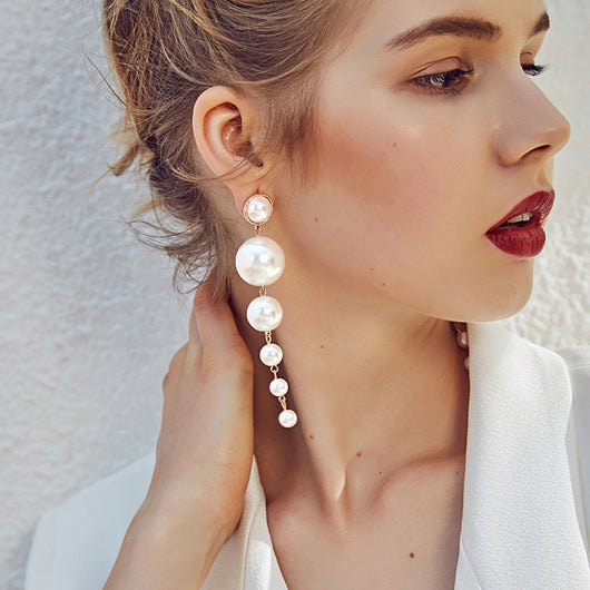 Aretes Grandes Flores de Perla - Accesorios de Temperamento para Damas - Image 14
