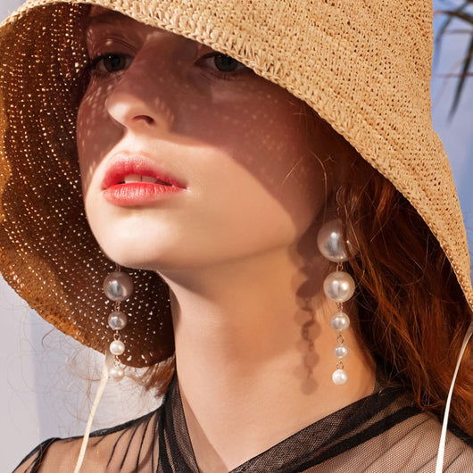 Aretes Grandes Flores de Perla - Accesorios de Temperamento para Damas - Image 15