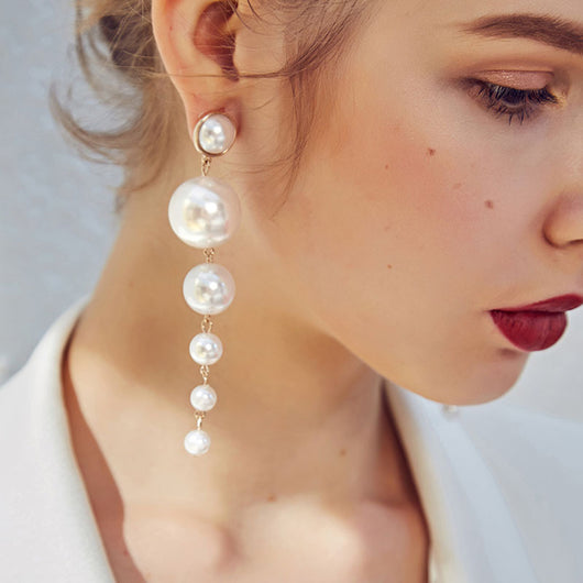 Aretes Grandes Flores de Perla - Accesorios de Temperamento para Damas - Image 17