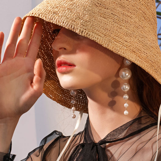 Aretes Grandes Flores de Perla - Accesorios de Temperamento para Damas - Image 10