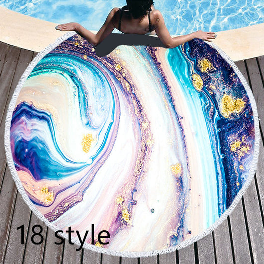 Toalla de Playa Redonda Microfibra Estampada - Image 17