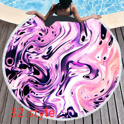 Toalla de Playa Redonda Microfibra Estampada - Image 31