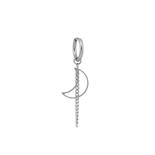 Aretes de Cadena Luna para Hombre con Clip de Resorte sin Perforación - Image 7