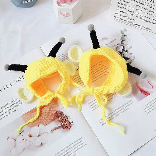Gorro Tejido de Abeja para Mascotas - Diseño Adorable en Lana - Image 2