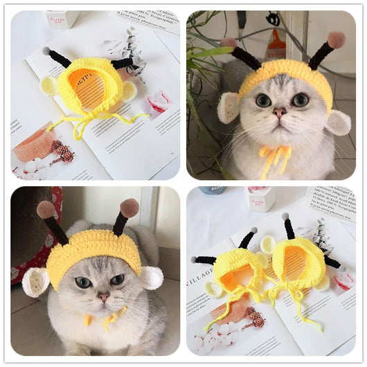 Gorro Tejido de Abeja para Mascotas - Diseño Adorable en Lana - Image 4