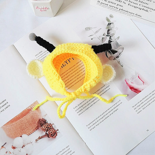 Gorro Tejido de Abeja para Mascotas - Diseño Adorable en Lana - Image 5