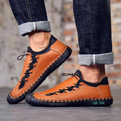 Zapatos Casuales de Cuero para Hombre - Estilo Retro Clásico - Image 12
