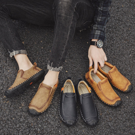 Zapatos Casuales de Cuero para Hombre - Estilo Retro Clásico - Image 16