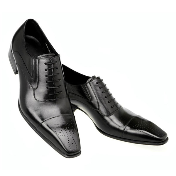 Zapatos Casuales de Cuero para Hombre con Punta Cuadrada