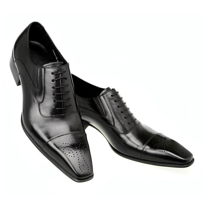 Zapatos Casuales de Cuero para Hombre con Punta Cuadrada - Image 2