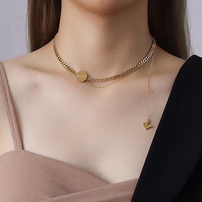 Collar Cadena Delicada Letra M Multiply - Acero Inoxidable para Mujer - Image 4