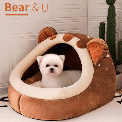 Cama de Peluche Desmontable y Lavable para Mascotas Pequeñas - Image 2
