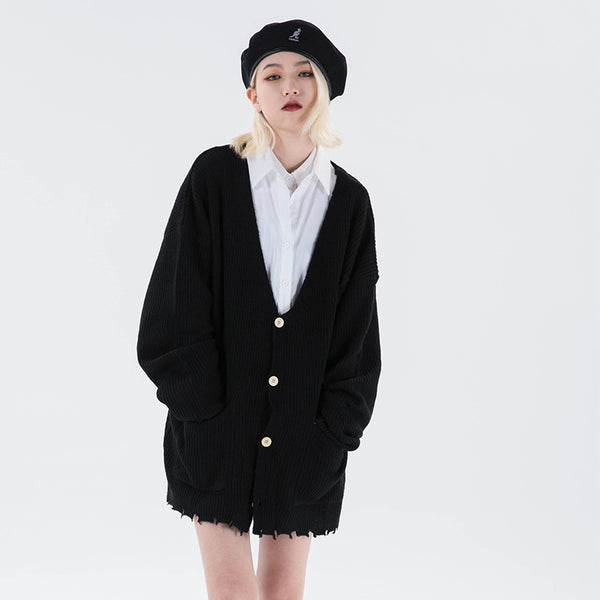 Cardigan Harajuku con Botones - Estilo Urbano Japonés