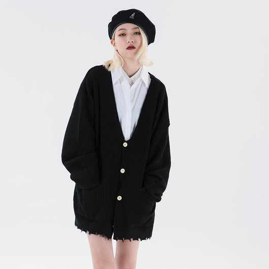 Cardigan Harajuku con Botones - Estilo Urbano Japonés