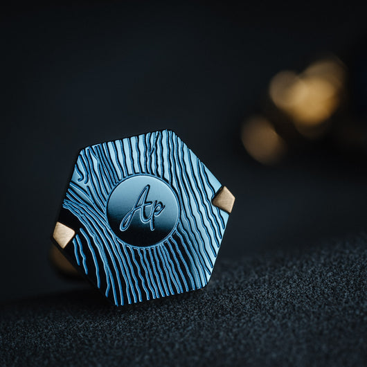 Gemelos Azul Francés con Detalles Dorados para Hombre - Image 2