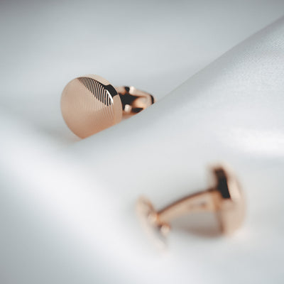 Gemelos Ejecutivos en Oro Rosado Francés para Hombre - Image 9