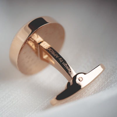 Gemelos Ejecutivos en Oro Rosado Francés para Hombre - Image 4