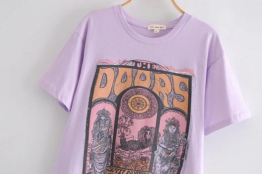 Camiseta Mujer Estampa Retro Suelta Talla Grande - Verano Estilo Moderno - Image 19