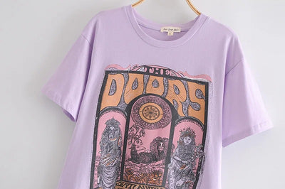 Camiseta Mujer Estampa Retro Suelta Talla Grande - Verano Estilo Moderno - Image 12