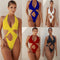 Traje de Baño Enterizo Ajustado Elegante de Moda Europea y Americana