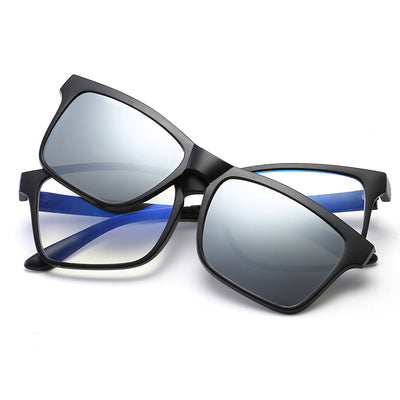 Gafas de Sol Polarizadas con Marco Magnético Dual y Espejo Desmontable