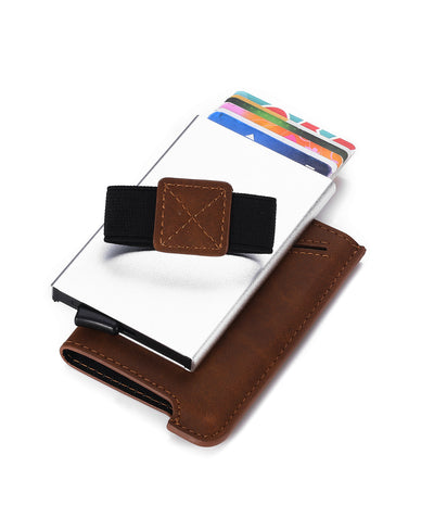 Billetera Vintage Combinada de Cuero