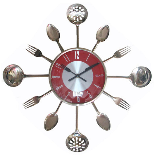 Reloj de Pared Decorativo Cuchillo y Tenedor en Acero Inoxidable - Image 8