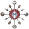 Reloj de Pared Decorativo Cuchillo y Tenedor en Acero Inoxidable