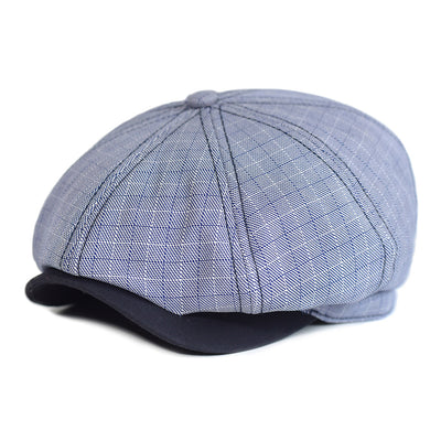Boina Octagonal de Rayas Europeas - Gorra Pintor Estilo Británico Primavera Verano - Image 11