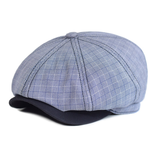 Boina Octagonal de Rayas Europeas - Gorra Pintor Estilo Británico Primavera Verano - Image 11