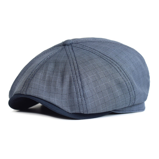Boina Octagonal de Rayas Europeas - Gorra Pintor Estilo Británico Primavera Verano - Image 2