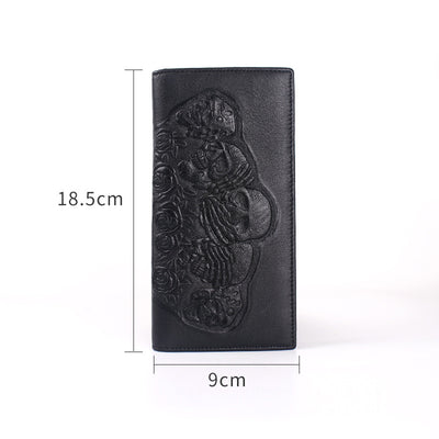 Billetera Larga Punk Rock para Hombre con Diseño Calavera Rosa - Image 7
